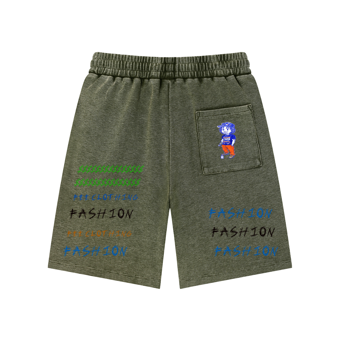 Mineral Wash Waffle Knit Shorts