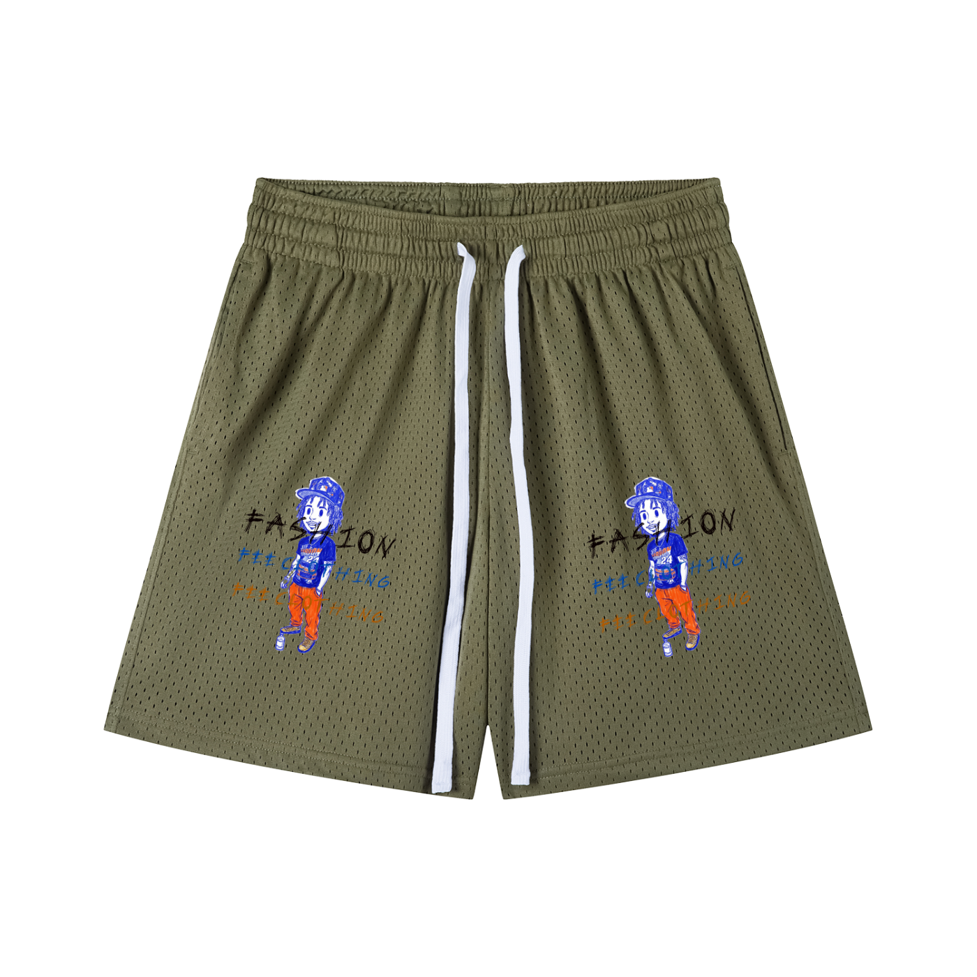 Mesh Drawstring Shorts