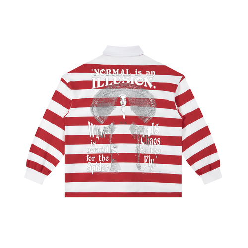 Color Block Stripe Polo Shirt