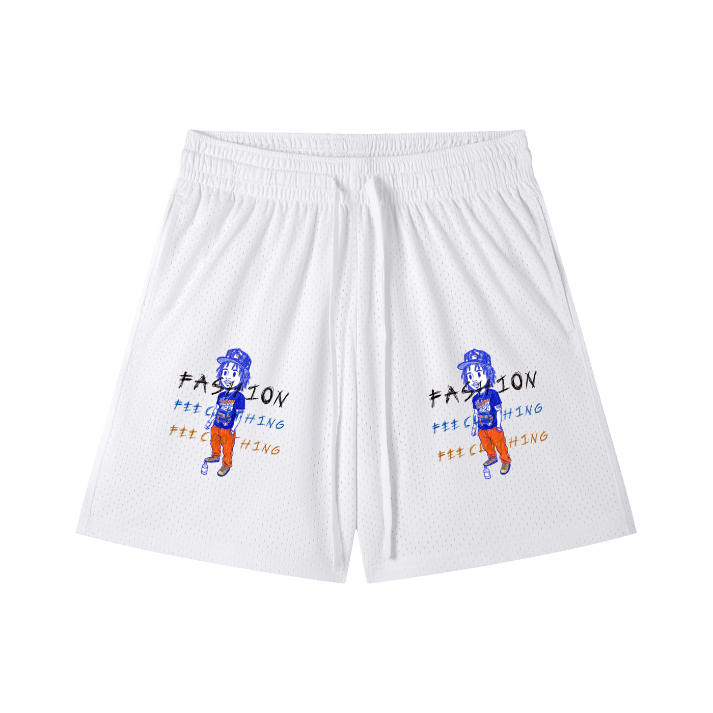Mesh Drawstring Shorts