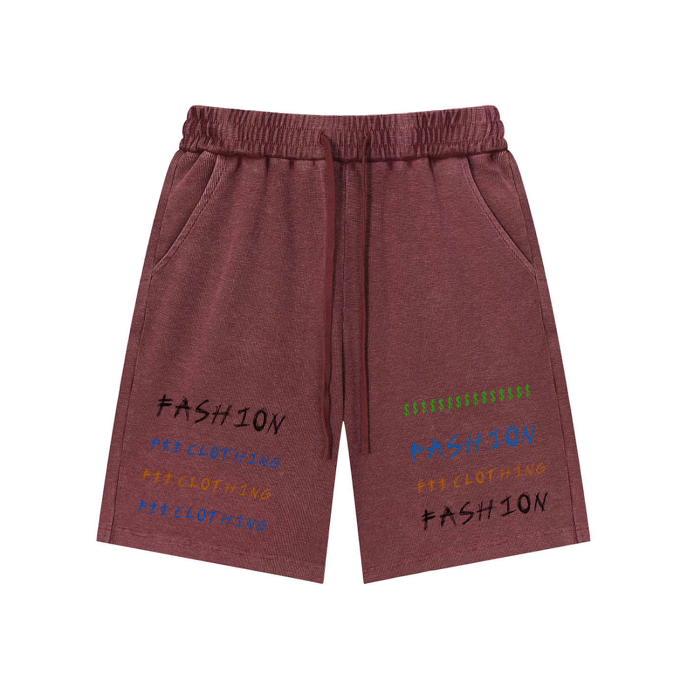 Mineral Wash Waffle Knit Shorts