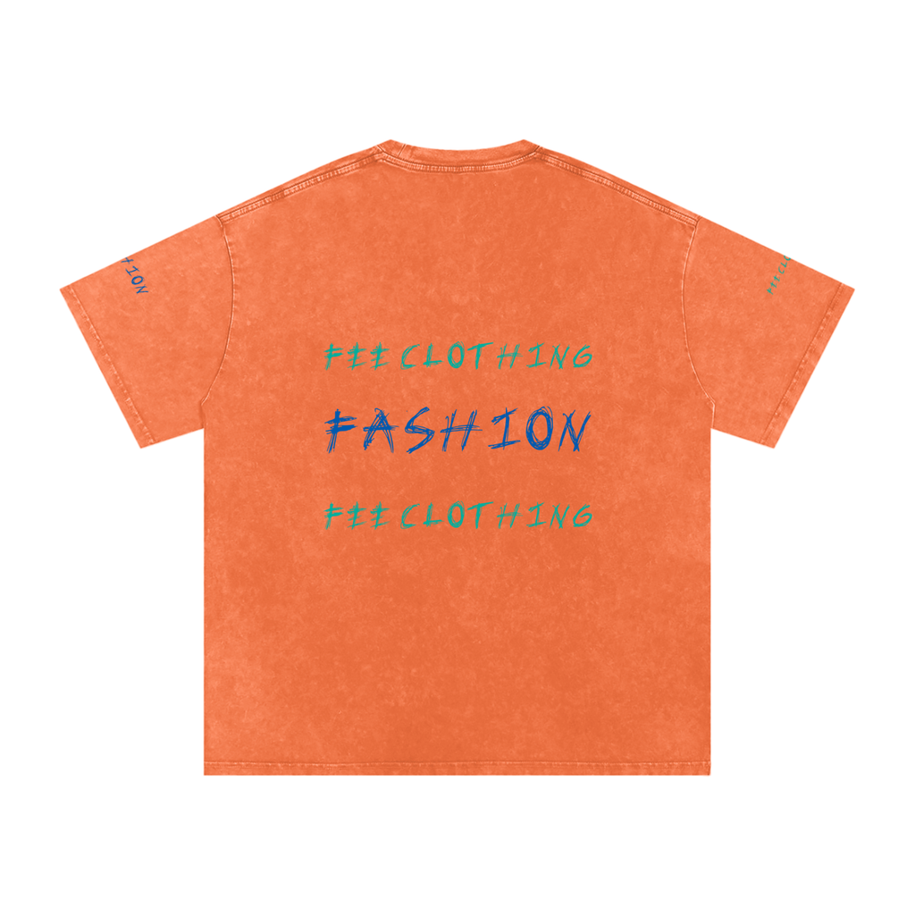 Snow Washed Oversized Cotton T-Shirt