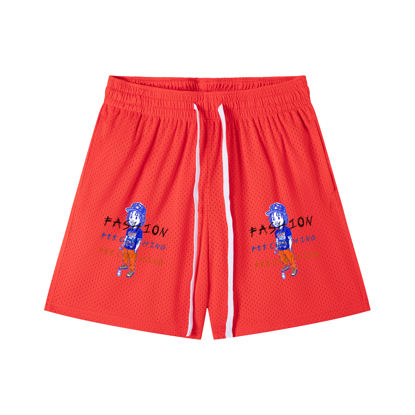 Mesh Drawstring Shorts