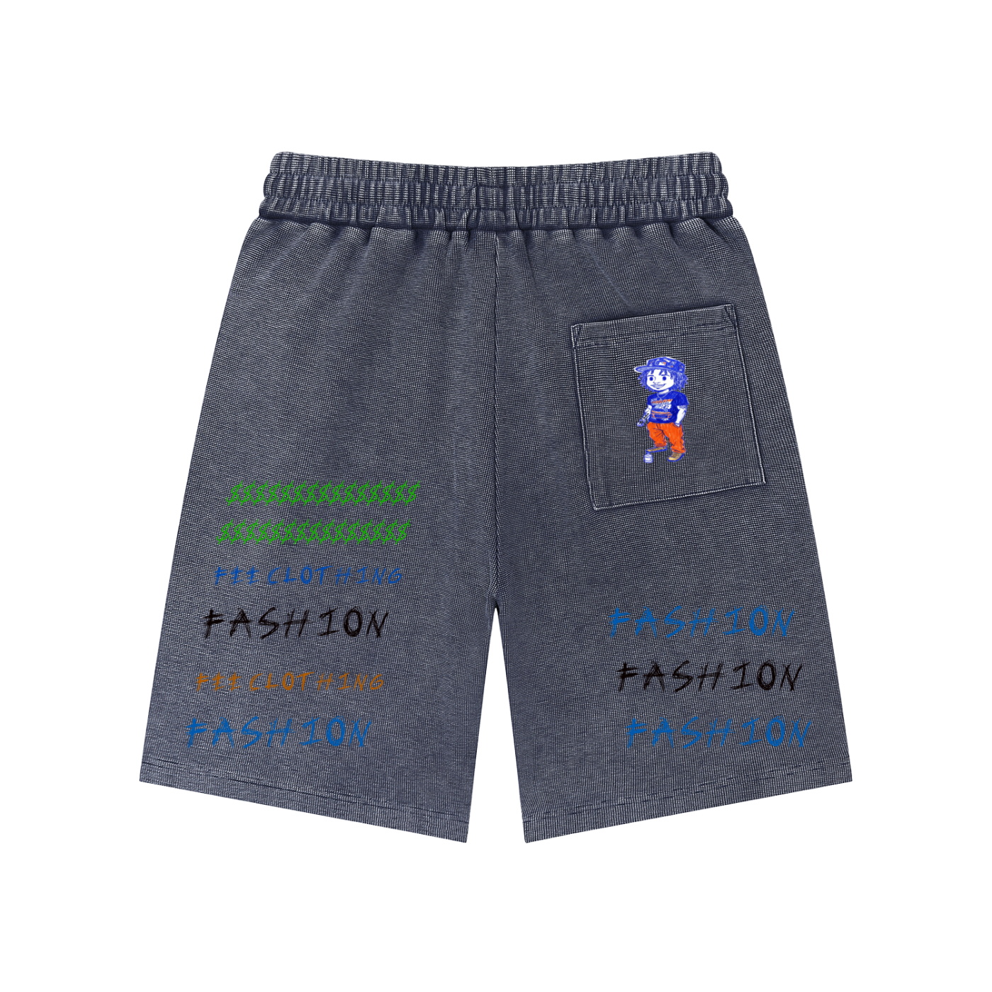 Mineral Wash Waffle Knit Shorts