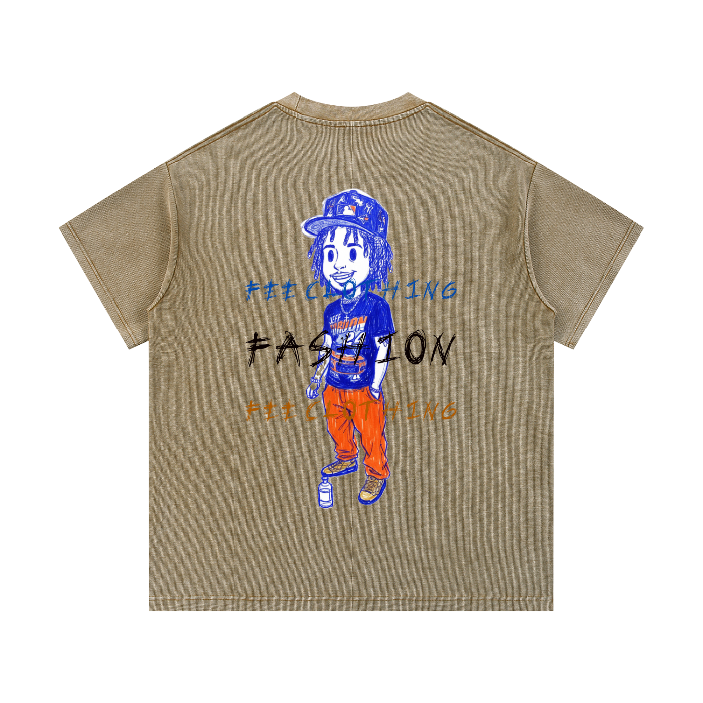 Mineral Wash Waffle Knit T-Shirt