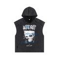 Snow Washed Boxy Hooded Tank Top