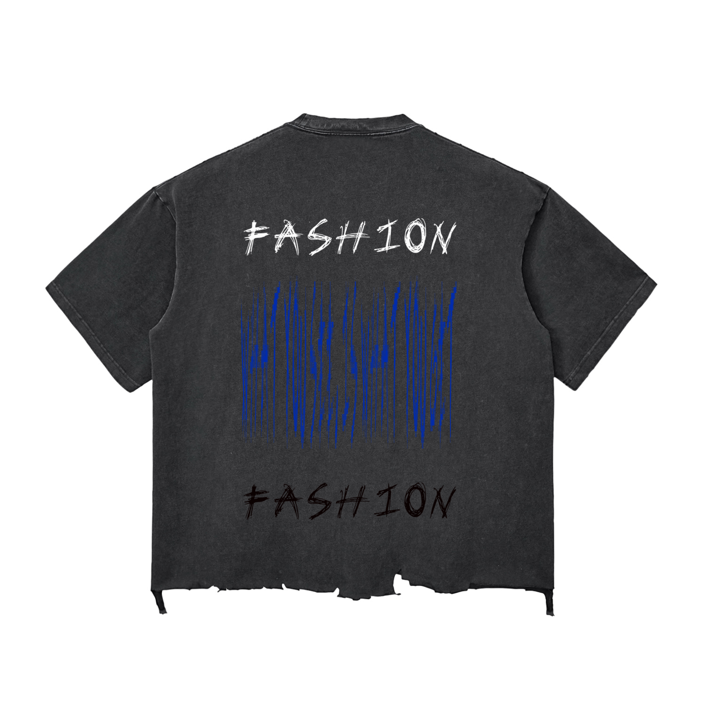 Snow Wash Raw-Hem Boxy T-shirt