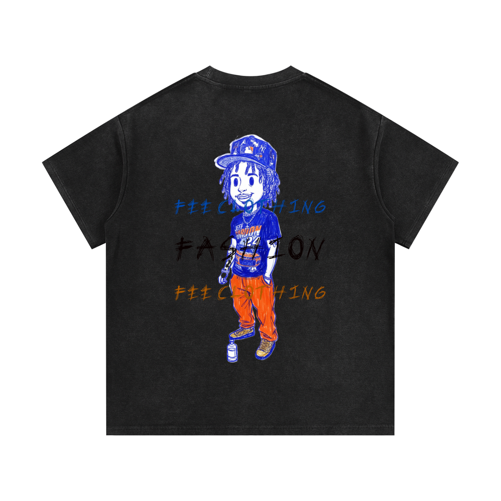 Mineral Wash Waffle Knit T-Shirt