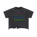 Vintage Wash Boxy Distressed Hem T-Shirt