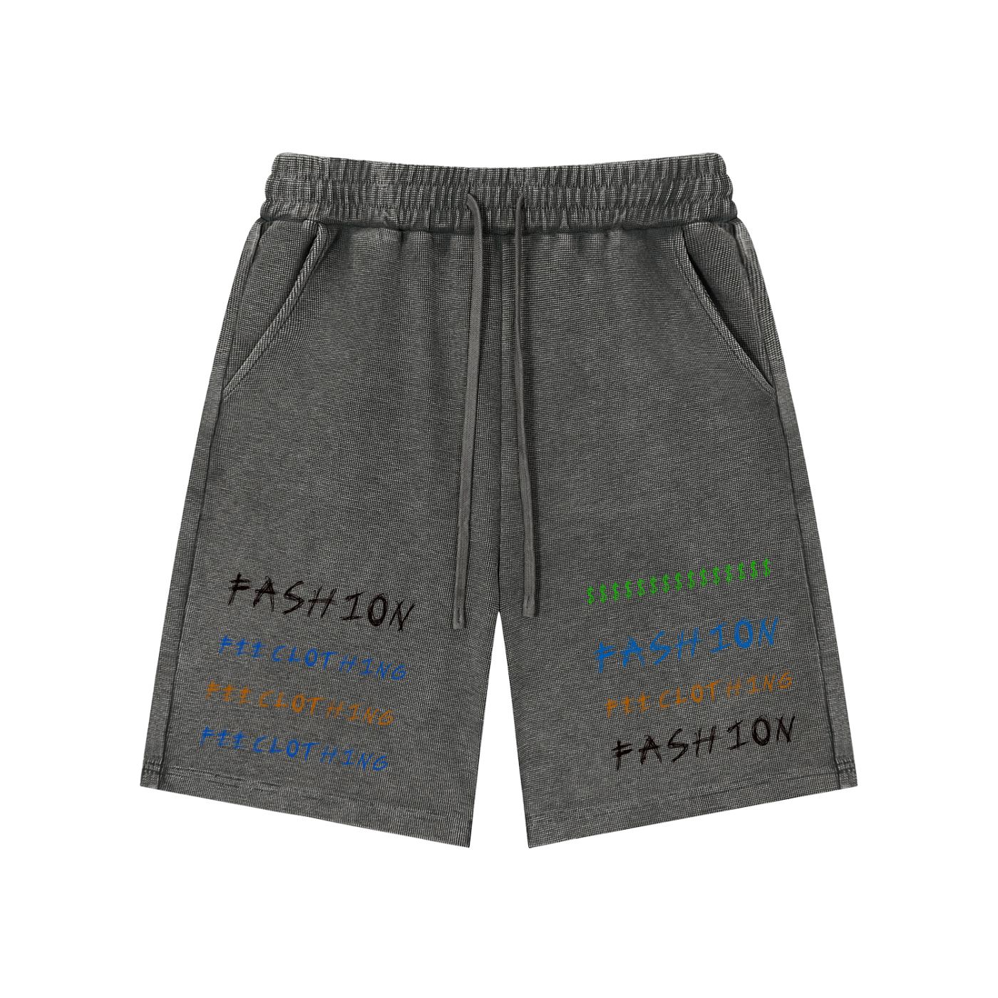 Mineral Wash Waffle Knit Shorts