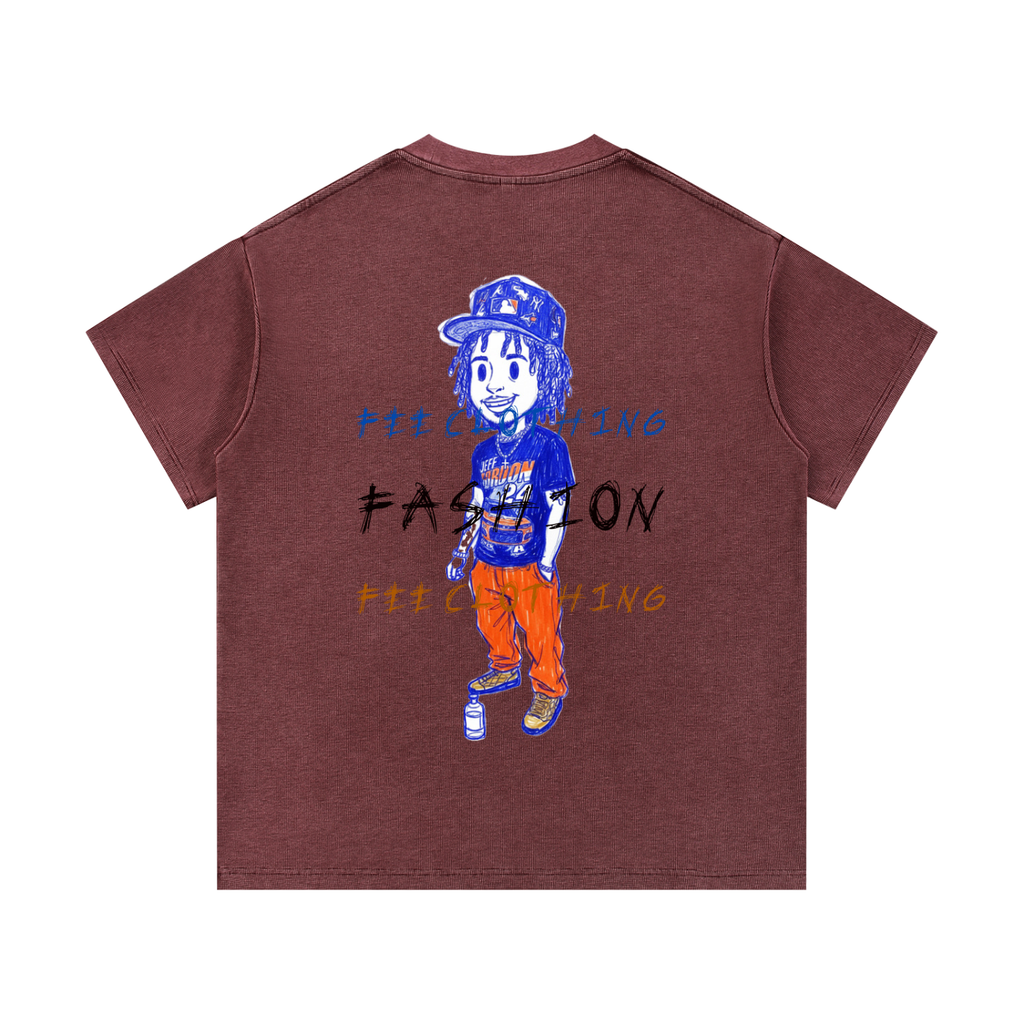 Mineral Wash Waffle Knit T-Shirt