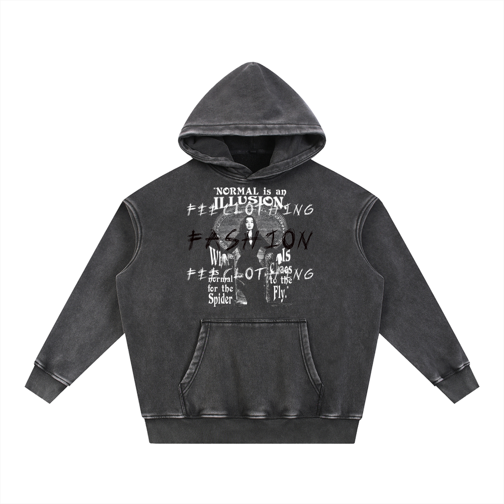 Snow Wash Fleece Oversize Hoodie