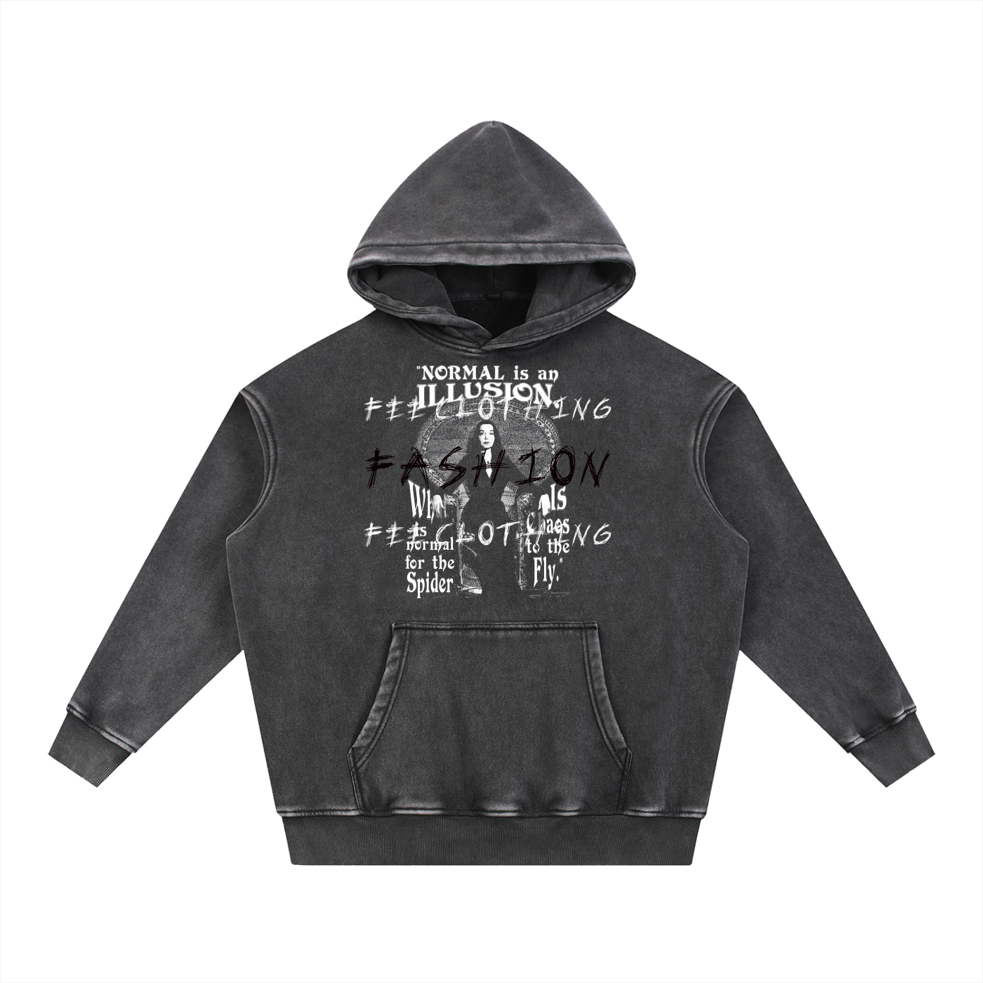 Snow Wash Fleece Oversize Hoodie