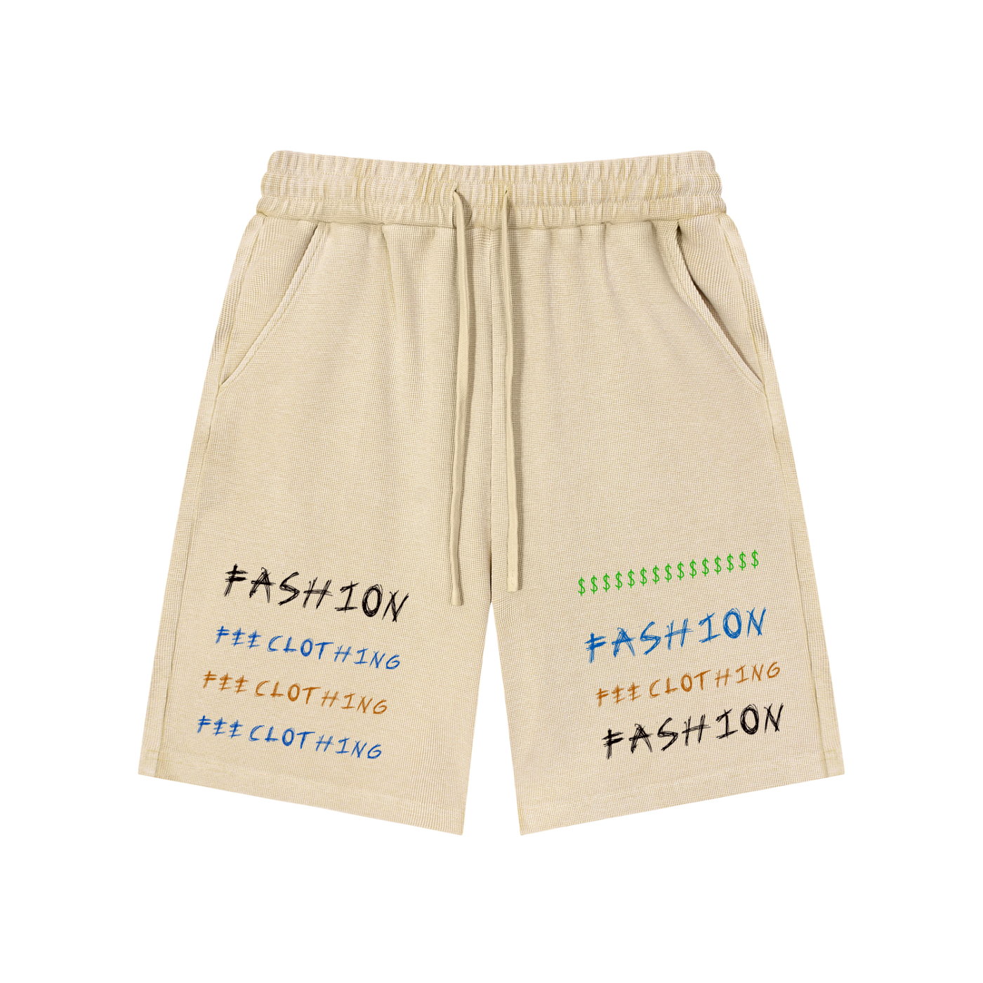 Mineral Wash Waffle Knit Shorts