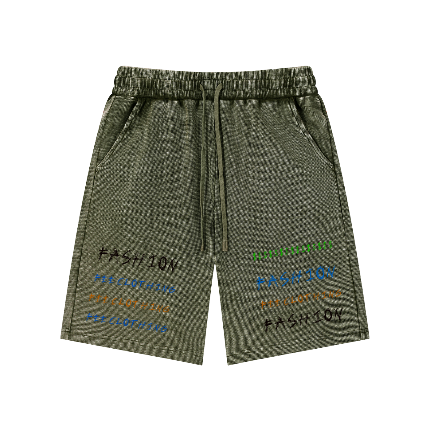 Mineral Wash Waffle Knit Shorts