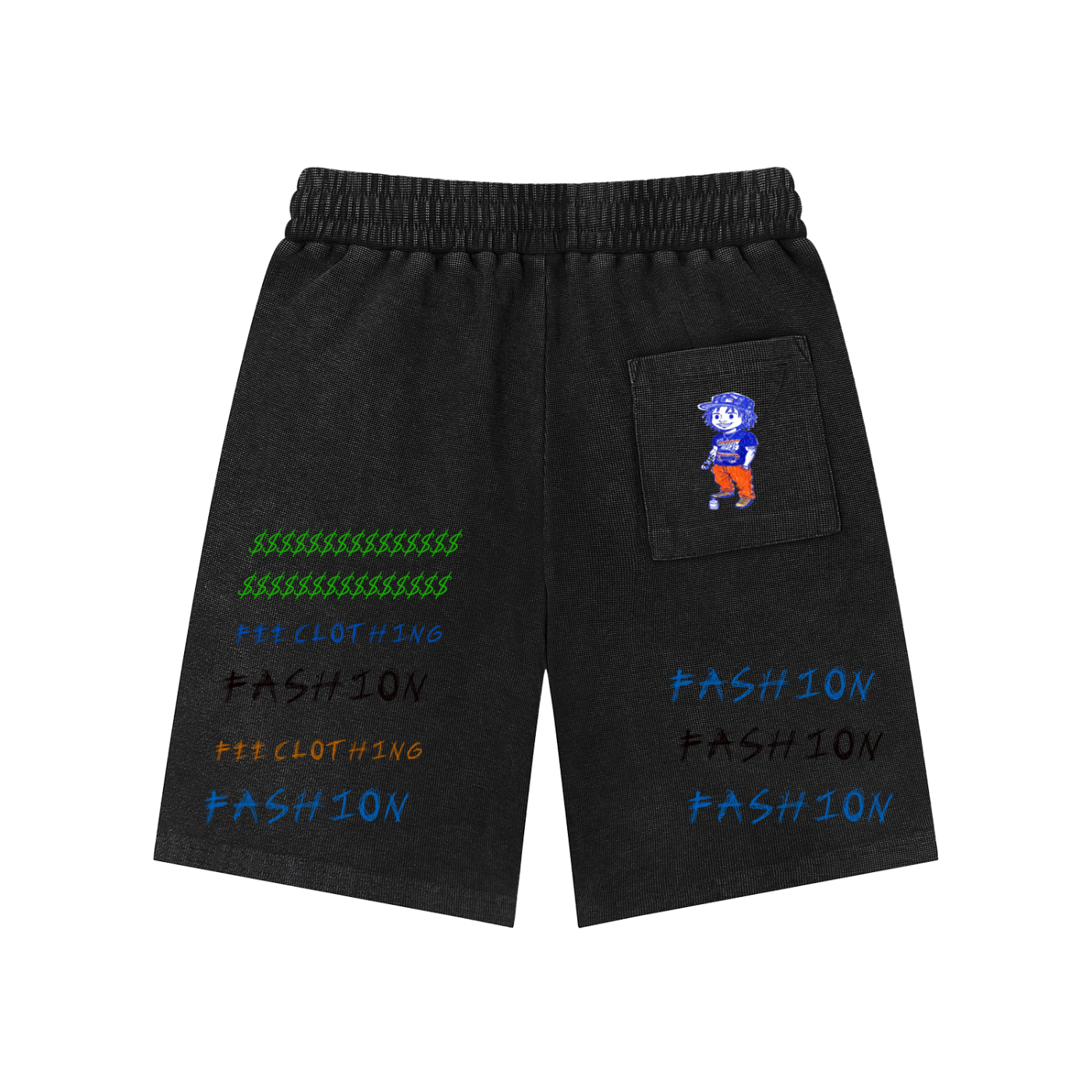 Mineral Wash Waffle Knit Shorts