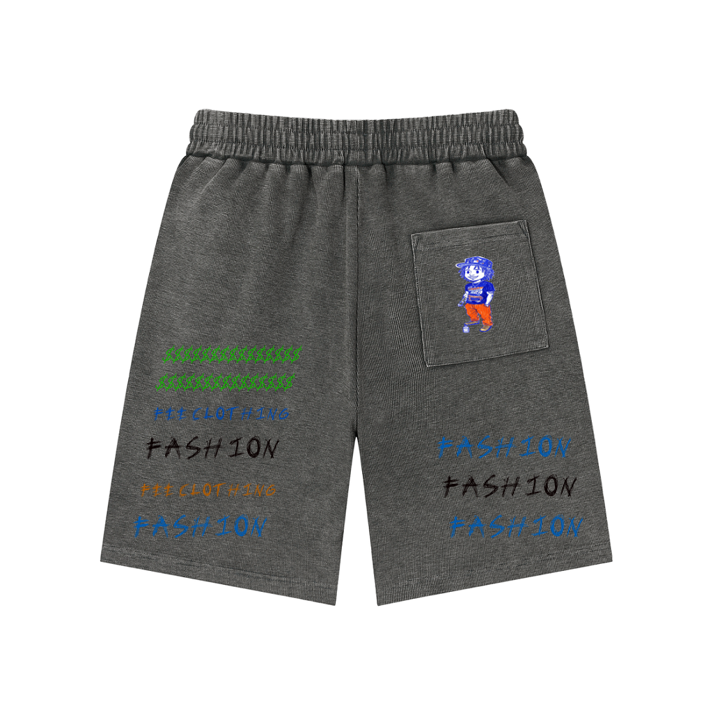 Mineral Wash Waffle Knit Shorts
