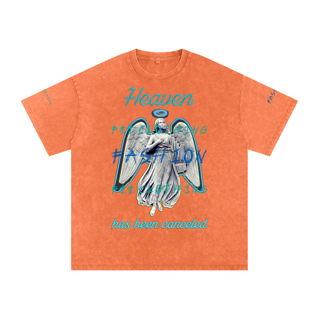 Snow Washed Oversized Cotton T-Shirt