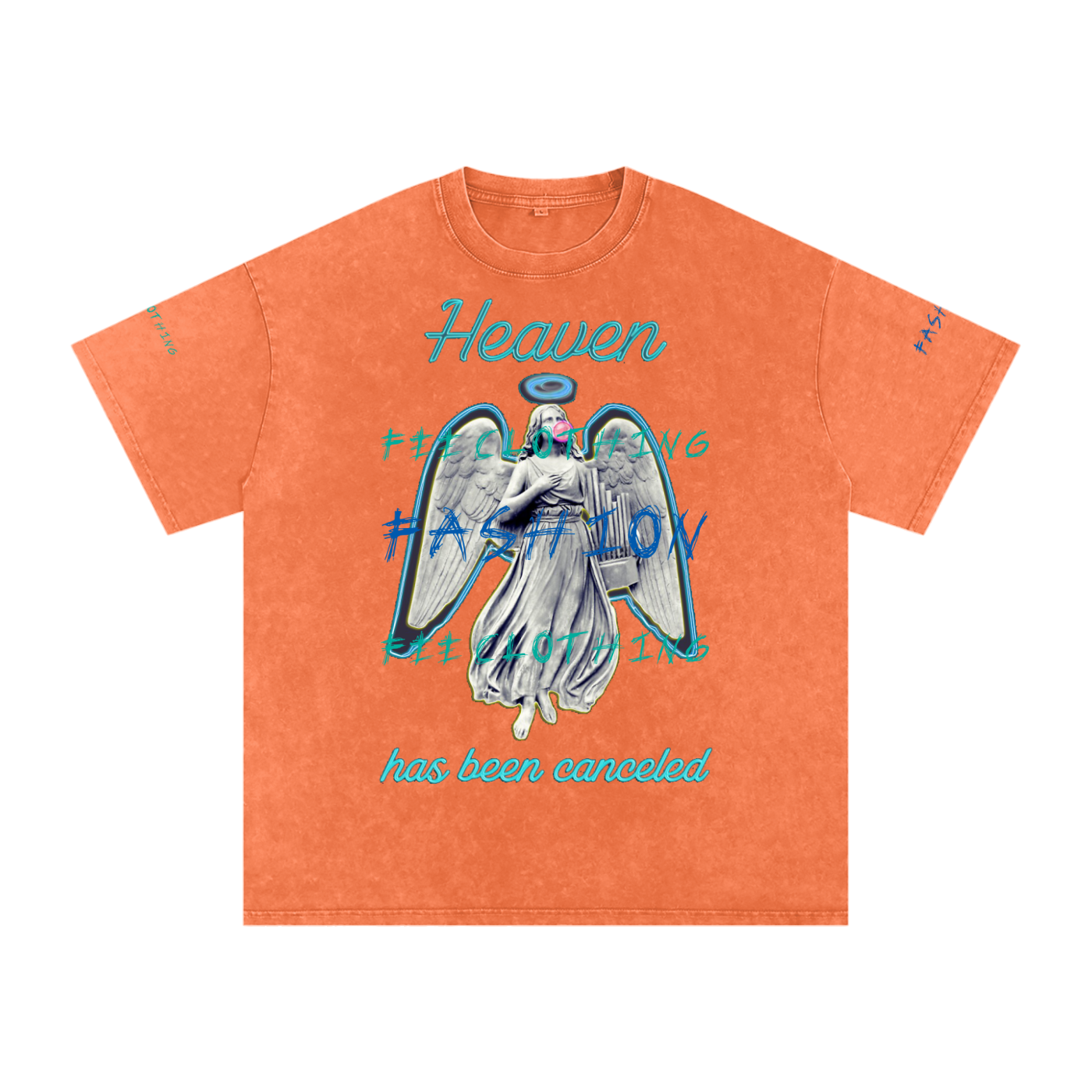 Snow Washed Oversized Cotton T-Shirt