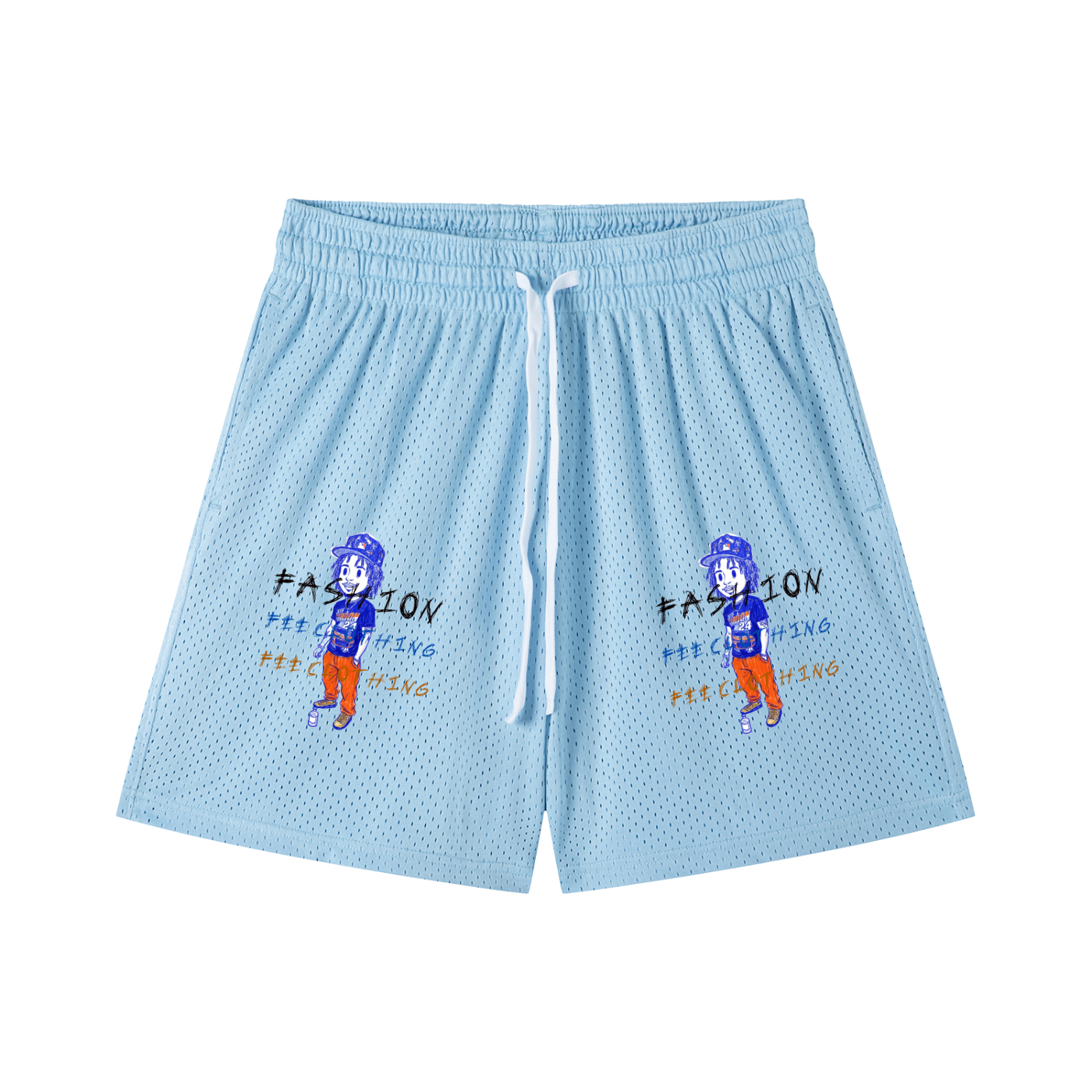 Mesh Drawstring Shorts