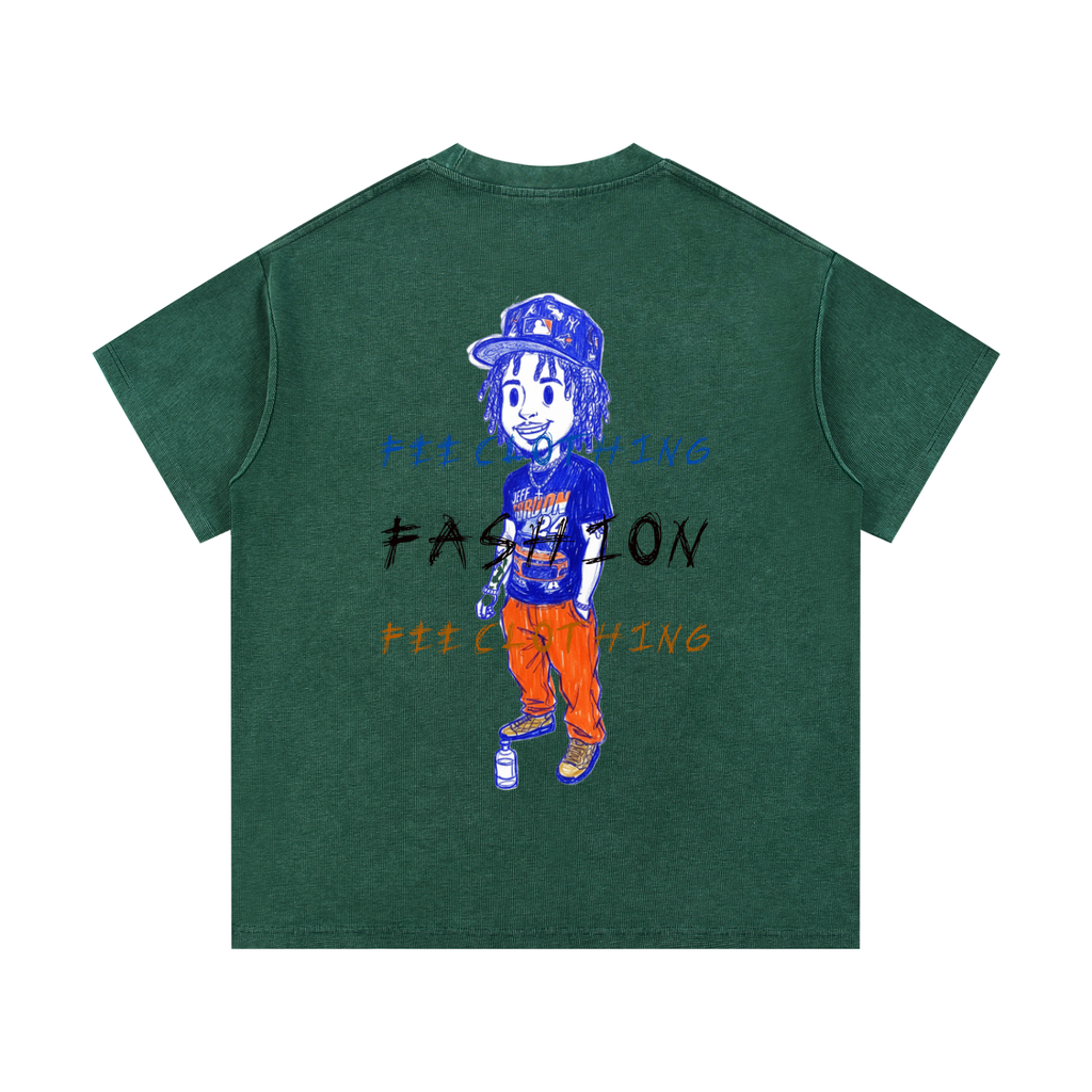 Mineral Wash Waffle Knit T-Shirt