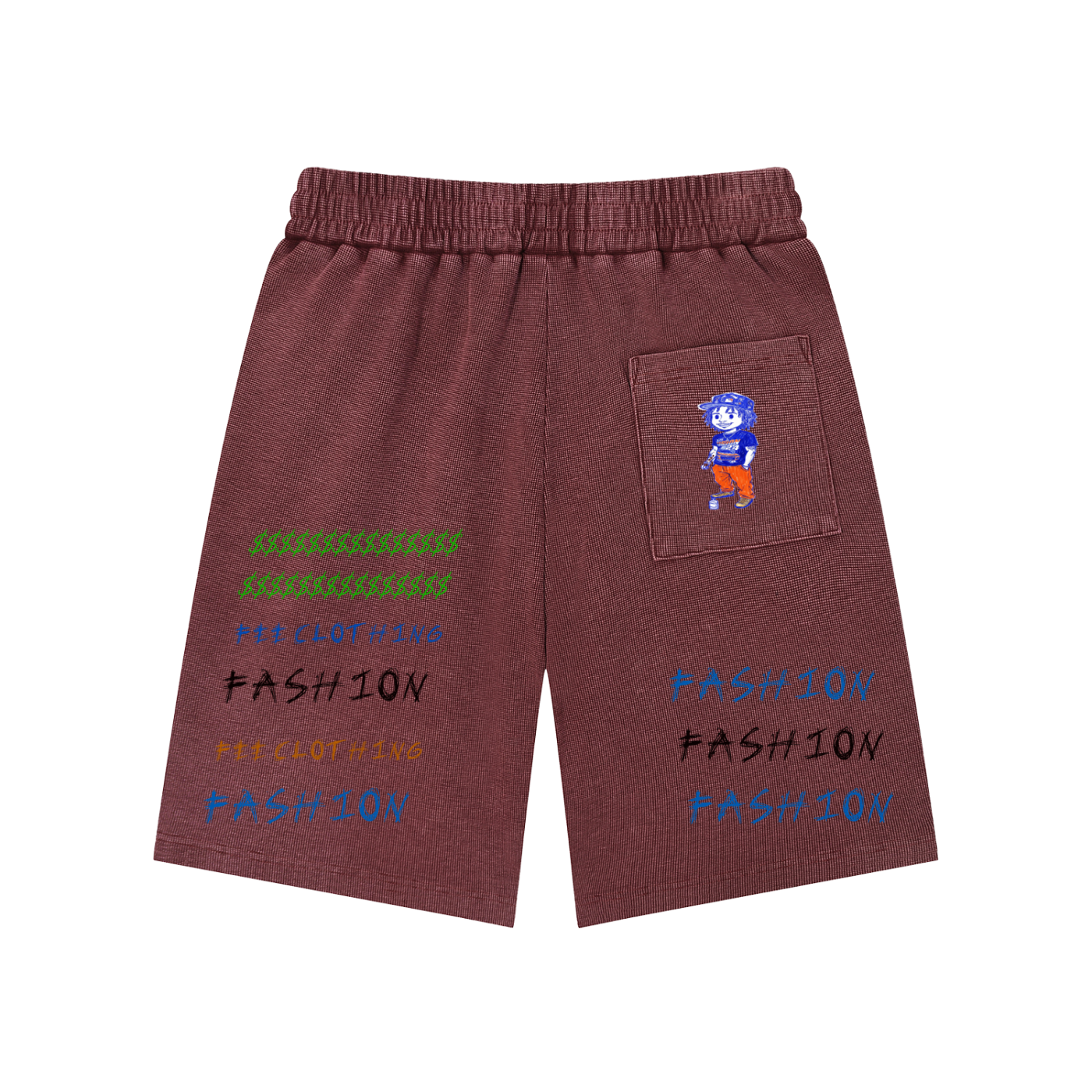 Mineral Wash Waffle Knit Shorts