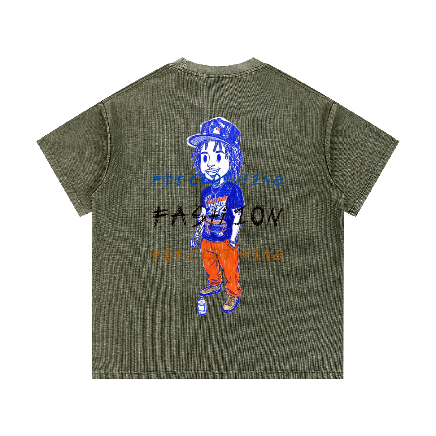Mineral Wash Waffle Knit T-Shirt