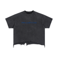 Vintage Wash Boxy Distressed Hem T-Shirt